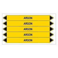 Značení potrubí, argon,5 ks, 150 × 12 mm